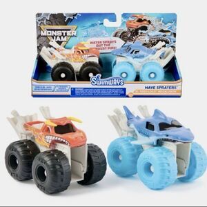 Swimways Monster Jam Wave Sprayers El Toro Loco And Megalodon Set of Water Toys